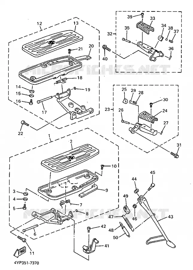STAND / FOOTREST Yamaha MOTO 1300 1998 ROYALSTAR  XVZ1300A