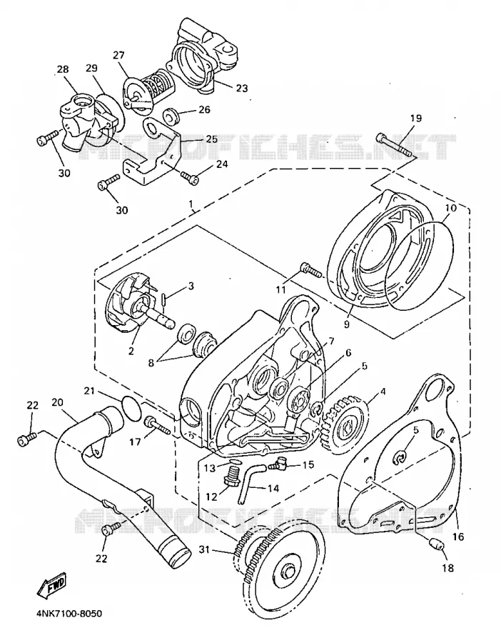 WATERPUMP Yamaha MOTO 1300 1998 ROYALSTAR  XVZ1300A