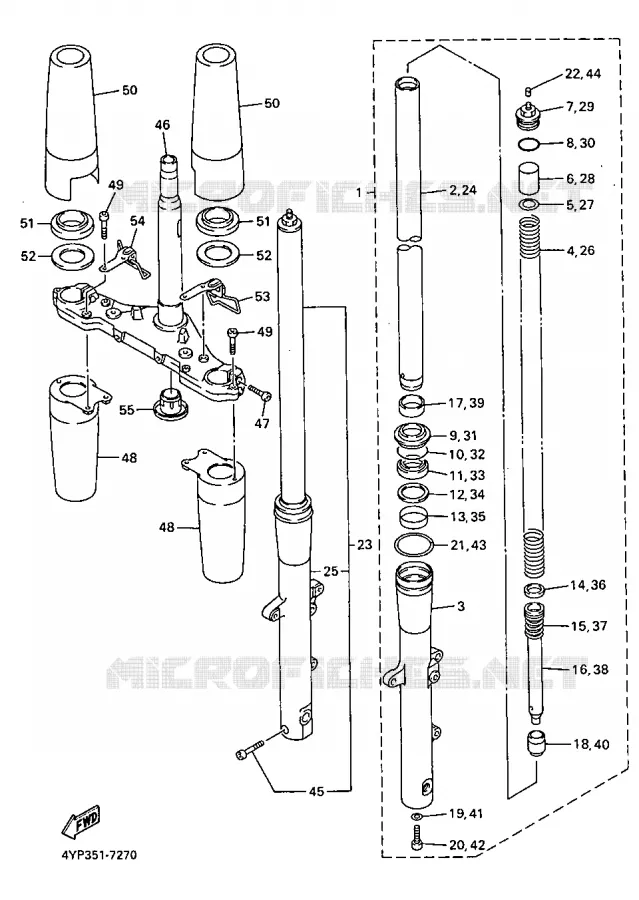 FRONT FORK Yamaha MOTO 1300 1998 ROYALSTAR  XVZ1300A