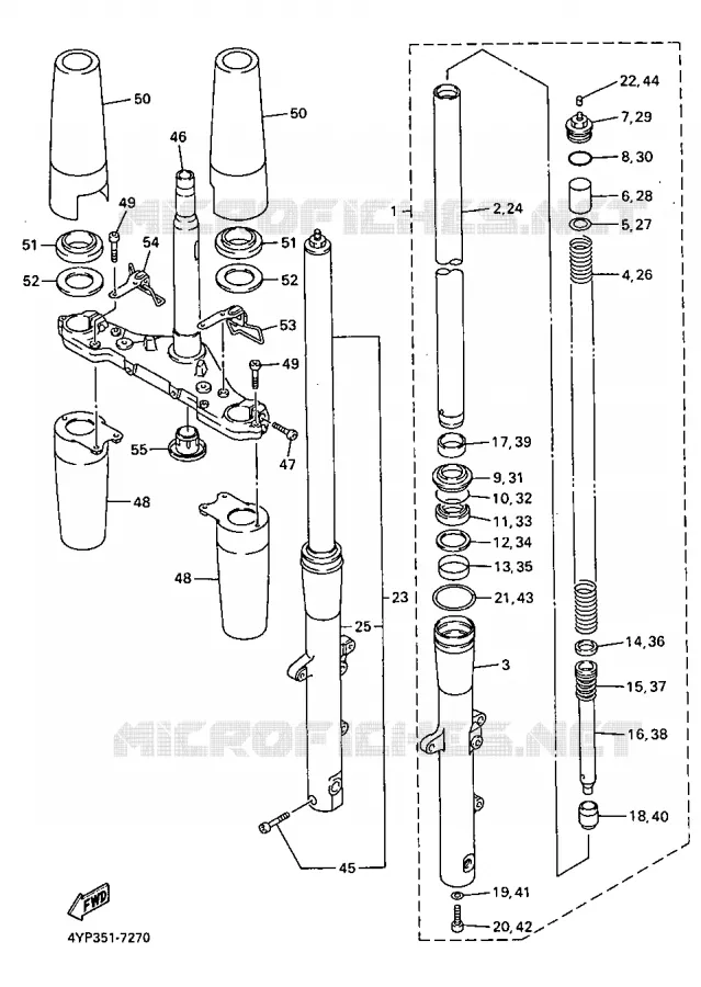 FRONT FORK Yamaha MOTO 1300 1998 ROYALSTAR  XVZ1300A