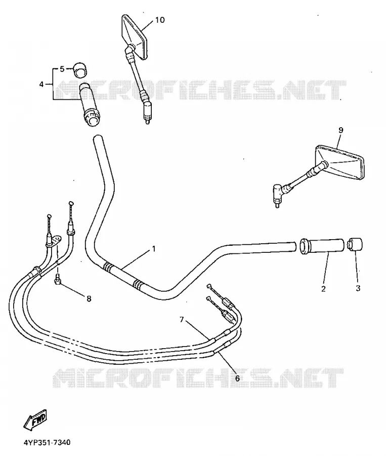 HANDLEBAR & CABLES Yamaha MOTO 1300 1998 ROYALSTAR  XVZ1300A