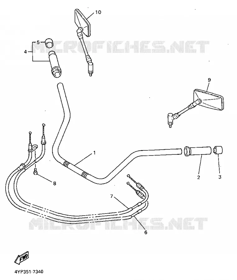 HANDLEBAR & CABLES Yamaha MOTO 1300 1998 ROYALSTAR  XVZ1300A