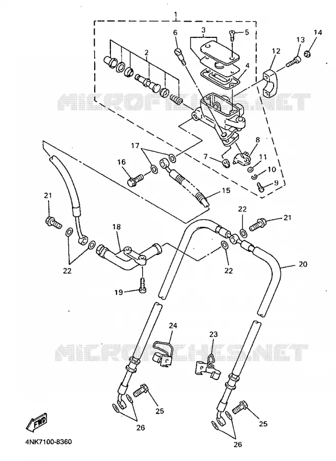 FRONT MASTER CYLINDER Yamaha MOTO 1300 1998 ROYALSTAR  XVZ1300A