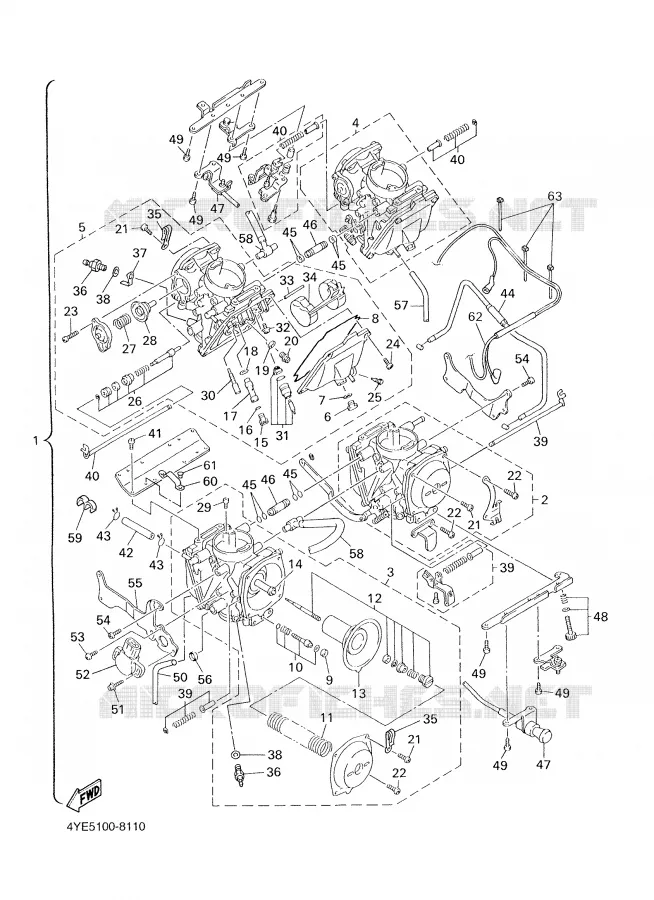 CARBURETOR Yamaha MOTO 1300 2000 ROYALSTAR  XVZ1300A