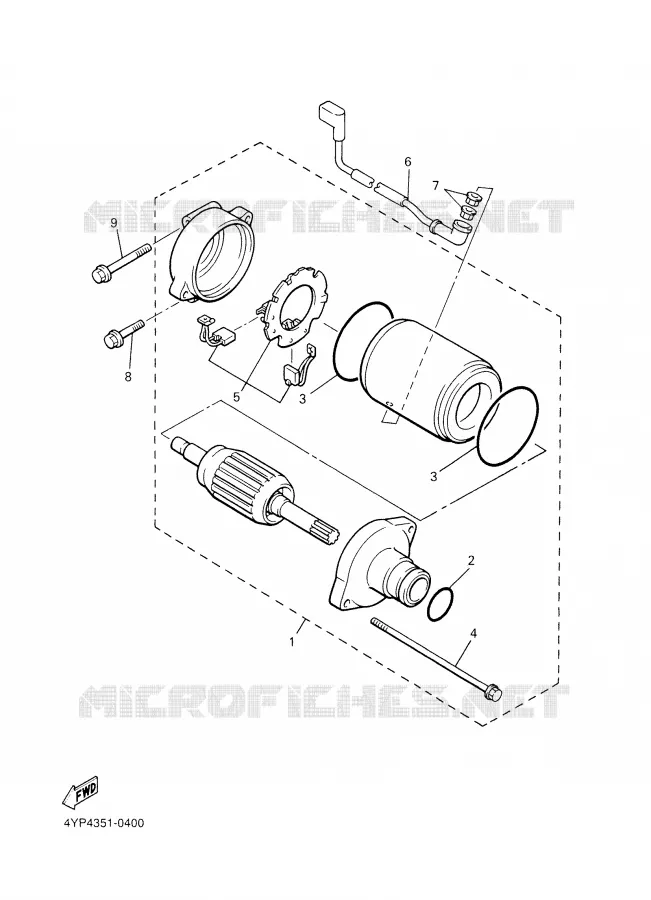 STARTER MOTOR Yamaha MOTO 1300 2000 ROYALSTAR  XVZ1300A