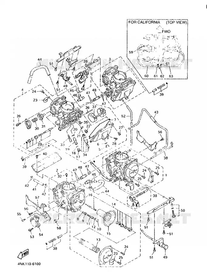 CARBURETOR - FOR USA Yamaha MOTO 1300 1996 ROYALSTAR  XVZ13AH