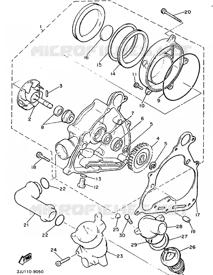 WATERPUMP Yamaha MOTO 1300 1990 ROYALE VENTURE  XVZ13TD
