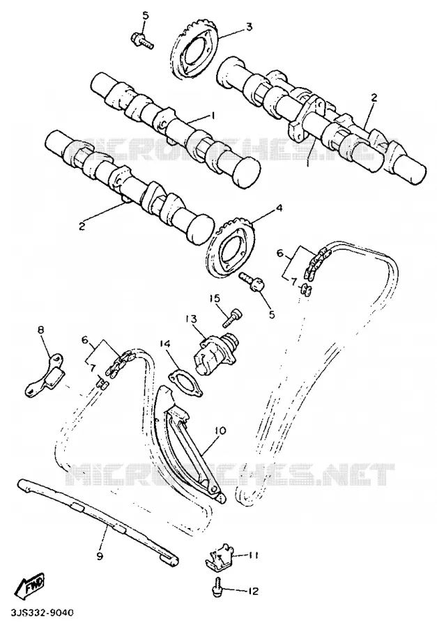 CAMSHAFT / TIMING CHAIN Yamaha MOTO 1300 1991 ROYALE VENTURE  XVZ13TD