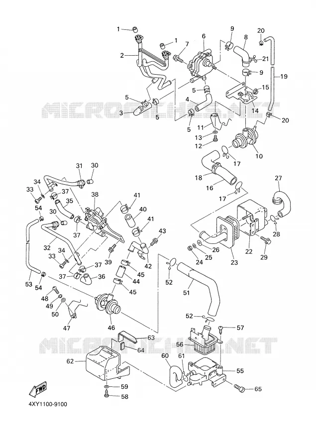 AIR INDUCTION SYSTEM AIS Yamaha MOTO 1300 1999 ROYALSTAR  XVZ13TF