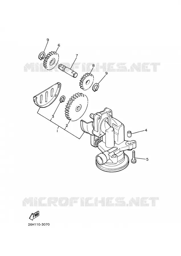 OIL PUMP Yamaha MOTO 1300 1999 ROYALSTAR  XVZ13TFL