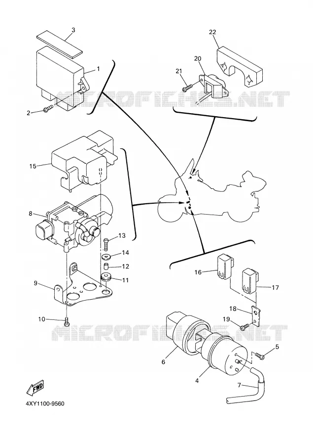 ELECTRICAL 3 Yamaha MOTO 1300 1999 ROYALSTAR  XVZ13TFL