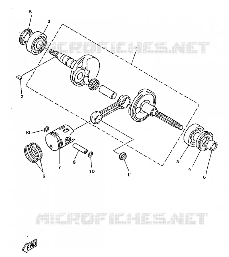 CRANKSHAFT / PISTON Yamaha SCOOTER 50 1995 YA  YA50R
