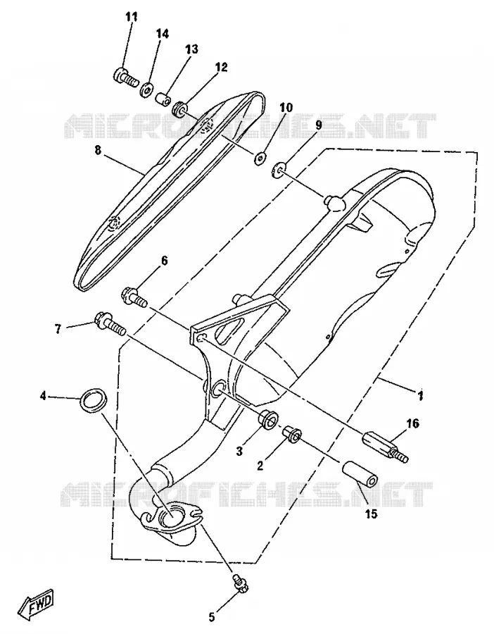 EXHAUST Yamaha SCOOTER 50 1996 YA  YA50R