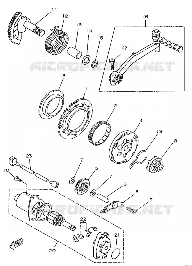 STARTER MOTOR Yamaha SCOOTER 50 1996 YA  YA50R