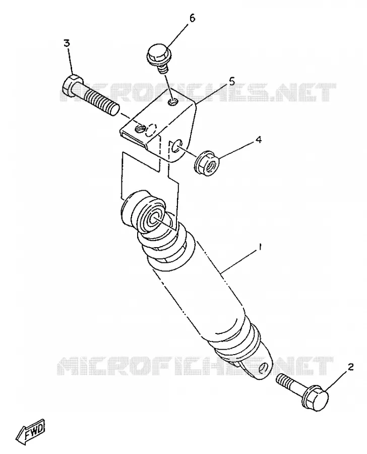 REAR SHOCK ABSORBER Yamaha SCOOTER 50 1996 YA  YA50R