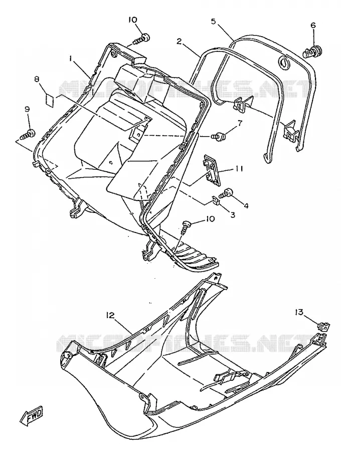 LEG SHIELD Yamaha SCOOTER 50 1996 YA  YA50R