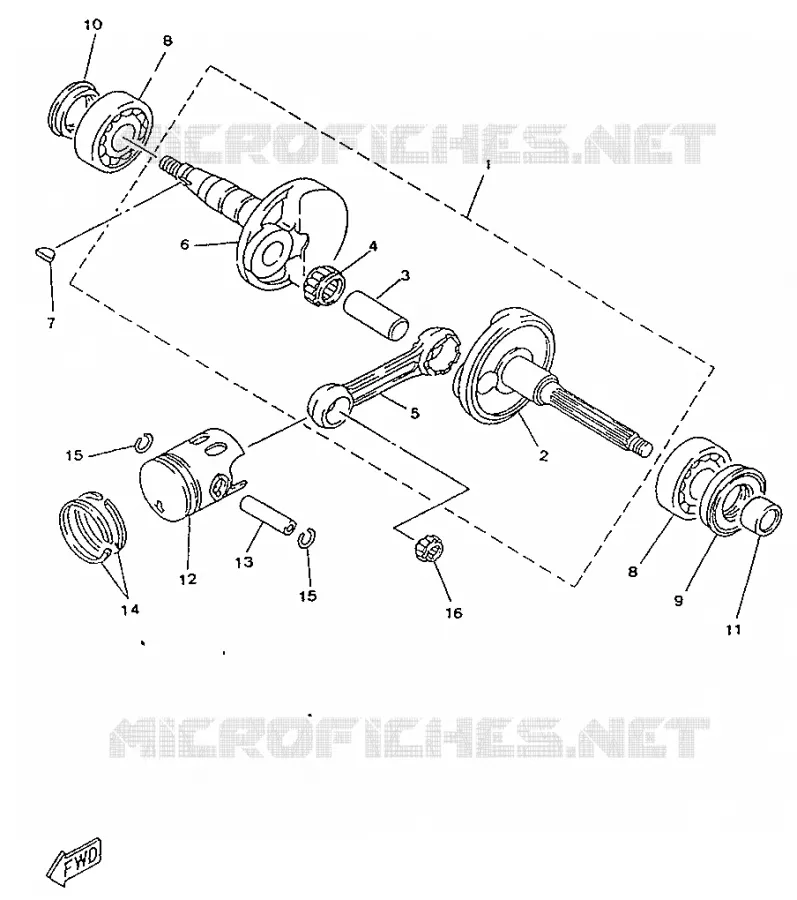 CRANKSHAFT / PISTON Yamaha SCOOTER 50 1996 YA  YA50R