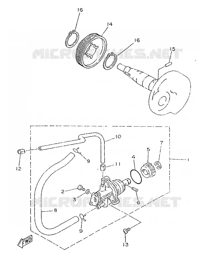 OIL PUMP Yamaha SCOOTER 50 1996 YA  YA50R