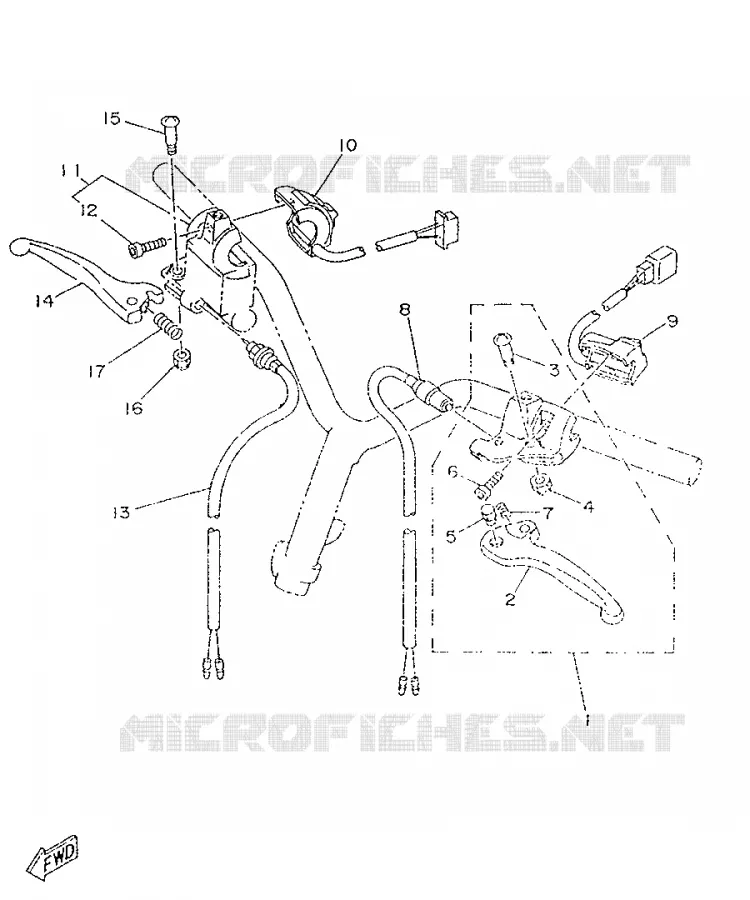 SWITCH / LEVER - FLAT HANDLEBAR Yamaha SCOOTER 50 1996 YA  YA50R