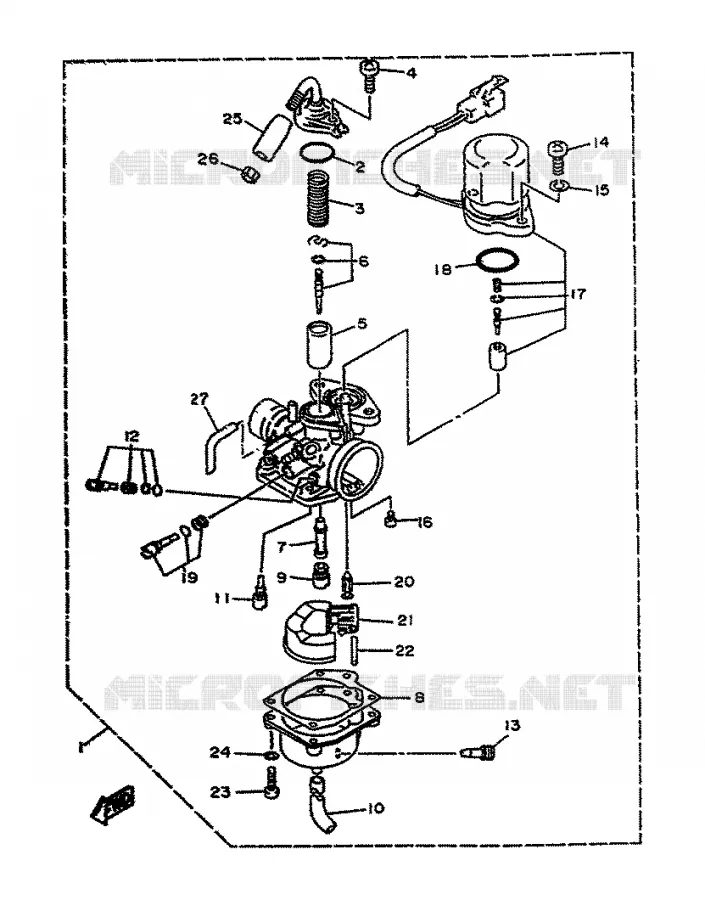 CARBURETOR Yamaha SCOOTER 50 1995 YA  YA50R AXIS