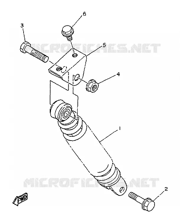REAR SHOCK ABSORBER Yamaha SCOOTER 50 1995 YA  YA50R AXIS