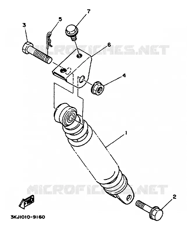 REAR SHOCK ABSORBER Yamaha SCOOTER 50 1994 YA  YA50R FORTE