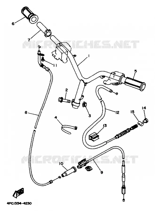 HANDLEBAR & CABLES Yamaha SCOOTER 50 1994 YA  YA50R FORTE