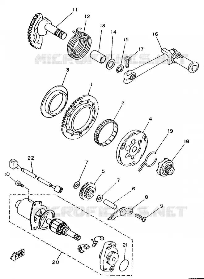 STARTER MOTOR Yamaha SCOOTER 50 1996 YA  YA50S