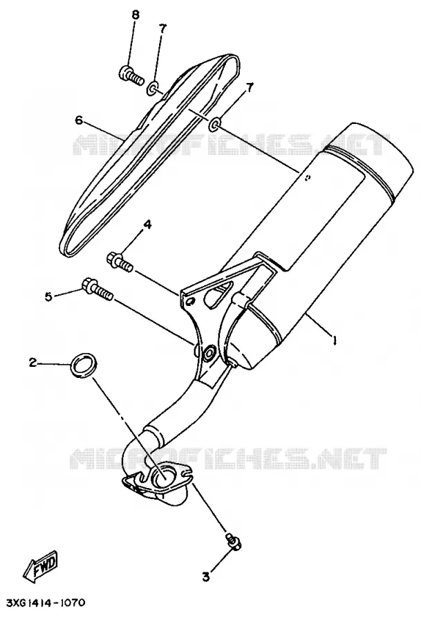 EXHAUST Yamaha SCOOTER 50 1995 YA  YA50TA
