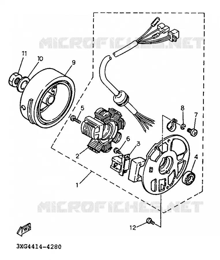 IGNITION Yamaha SCOOTER 50 1995 YA  YA50ZA