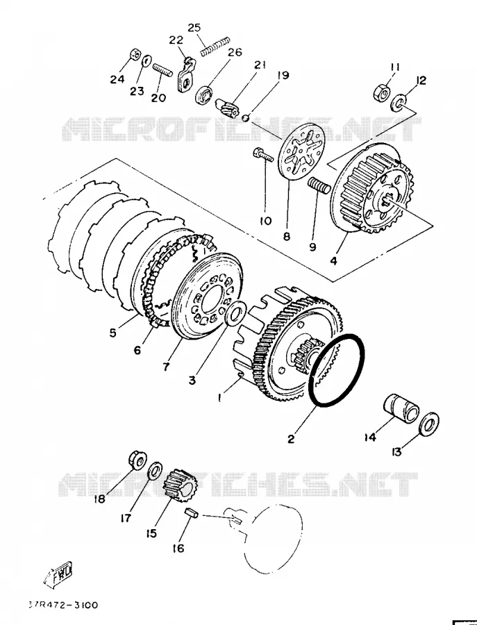 STARTER CLUTCH Yamaha MOTO 100 1987 YB  YB100