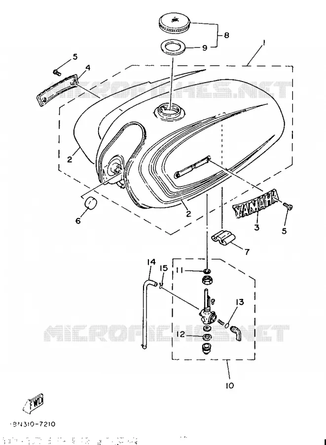 FUEL TANK Yamaha MOTO 100 1987 YB  YB100