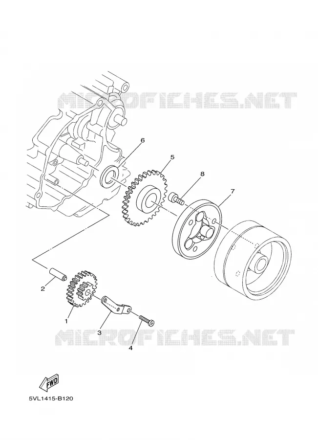 STARTER CLUTCH Yamaha MOTO 125 2008 YBR  YBR125ESD