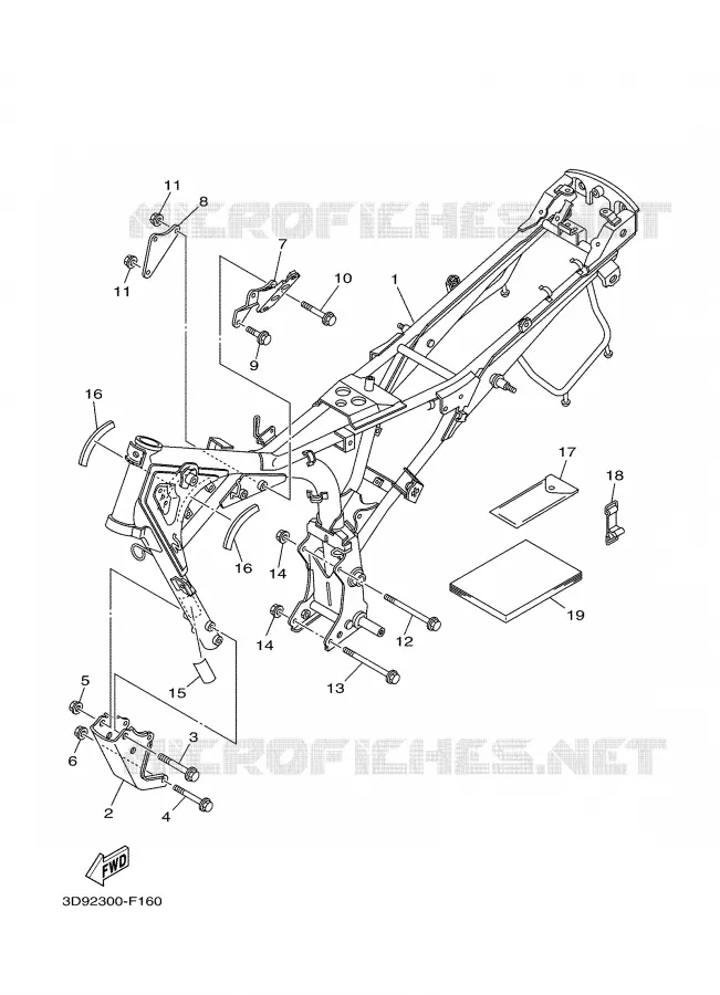 FRAME Yamaha MOTO 125 2008 YBR  YBR125ESD