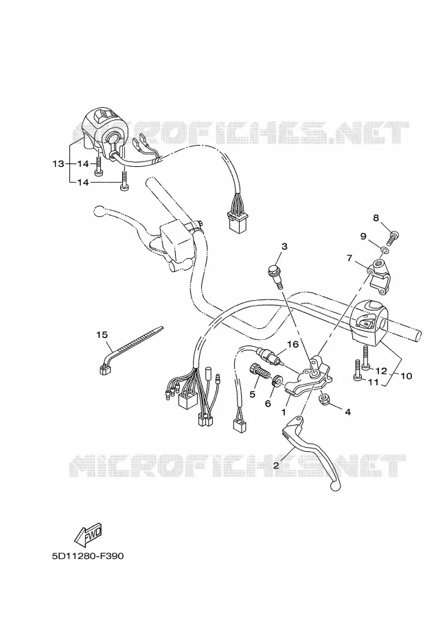 HANDLE SWITCH / LEVER Yamaha MOTO 250 2007 YBR  YBR250