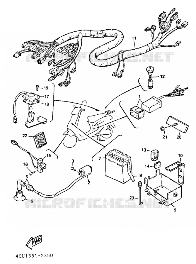 ELECTRICAL 2 Yamaha SCOOTER 50 1992 EVOLIS  YE50
