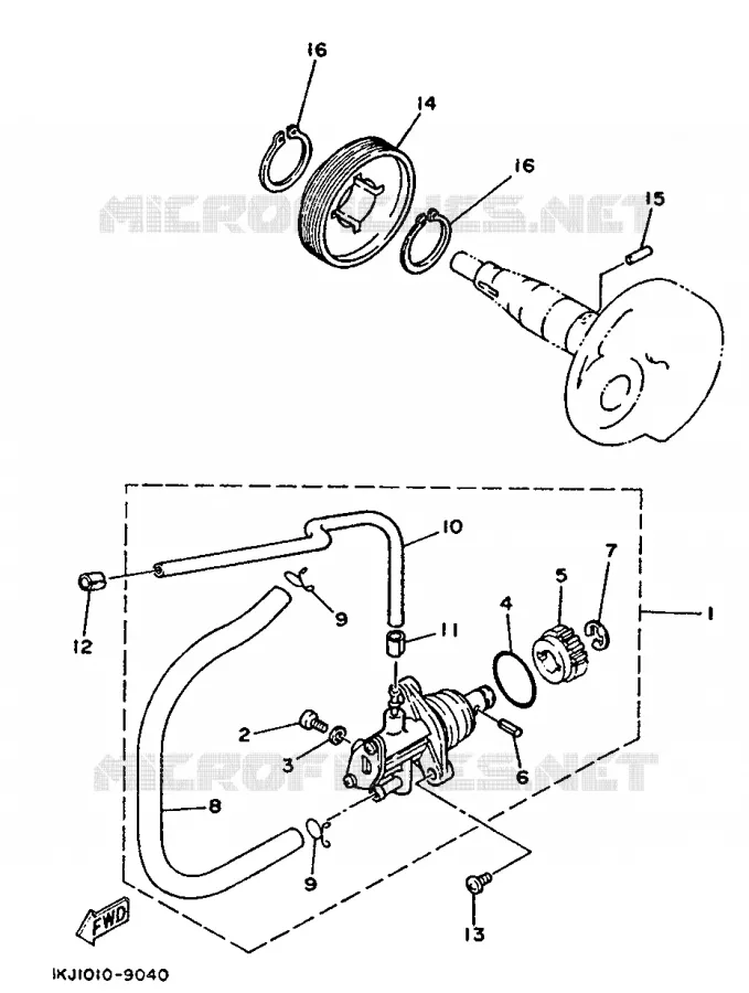 OIL PUMP Yamaha SCOOTER 50 1993 EVOLIS  YE50