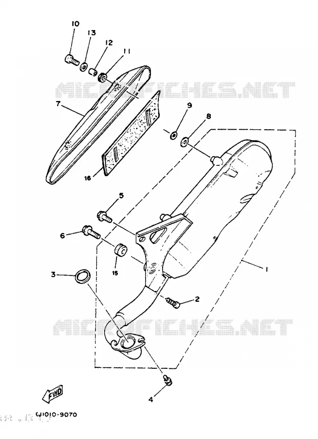 EXHAUST Yamaha SCOOTER 50 1993 EVOLIS  YE50