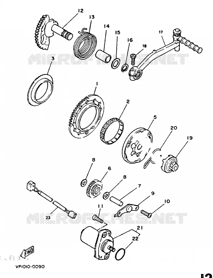 STARTER MOTOR Yamaha SCOOTER 50 1993 EVOLIS  YE50