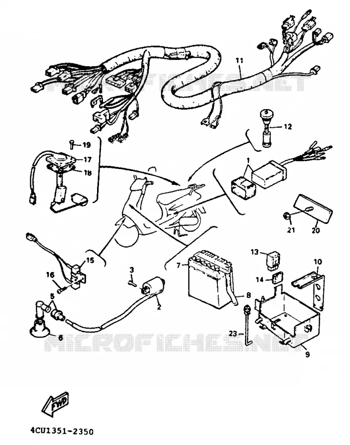 ELECTRICAL 2 Yamaha SCOOTER 50 1993 EVOLIS  YE50