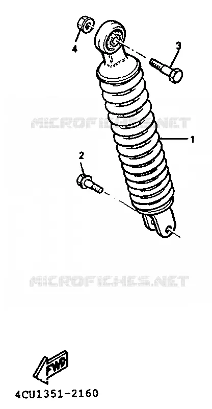 REAR SHOCK ABSORBER Yamaha SCOOTER 50 1993 EVOLIS  YE50