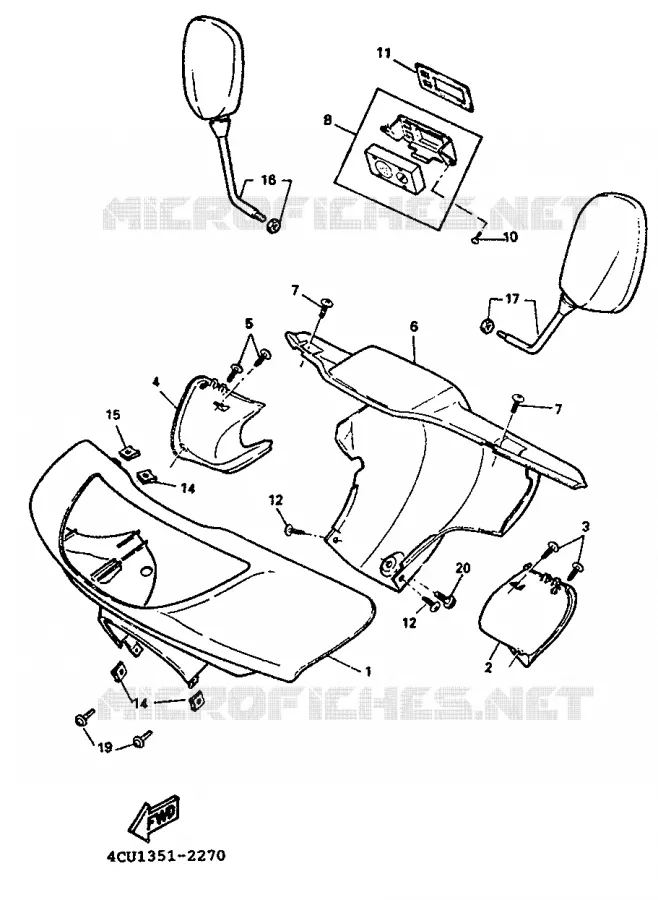 COVER 1 Yamaha SCOOTER 50 1993 EVOLIS  YE50