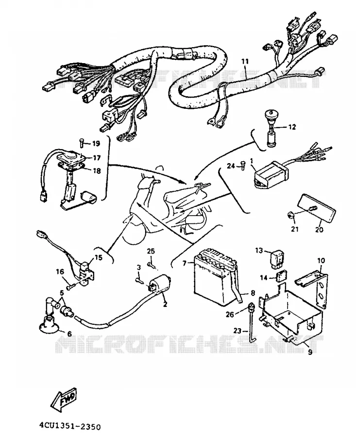 ELECTRICAL 2 Yamaha SCOOTER 50 1994 EVOLIS  YE50