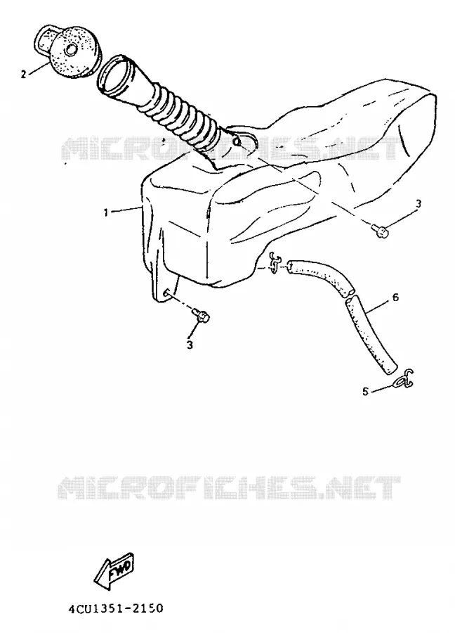 OIL TANK Yamaha SCOOTER 50 1995 EVOLIS  YE50
