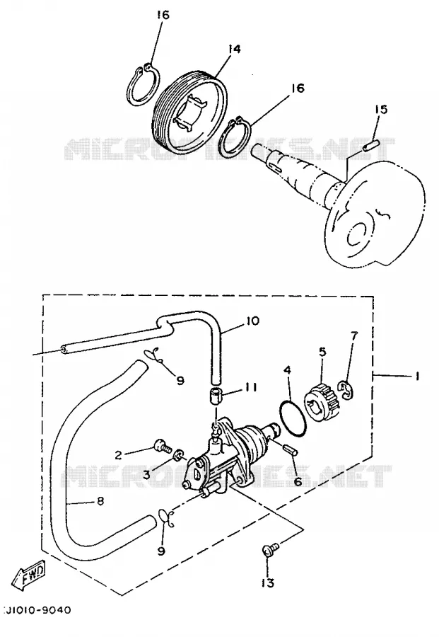 OIL PUMP Yamaha SCOOTER 50 1995 EVOLIS  YE50