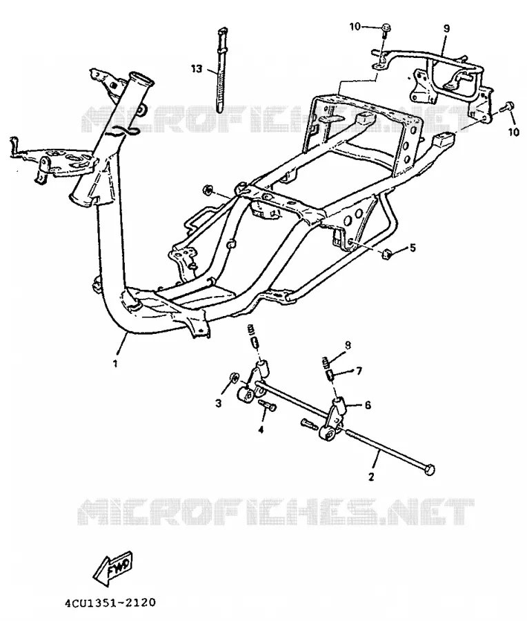 FRAME Yamaha SCOOTER 50 1995 EVOLIS  YE50