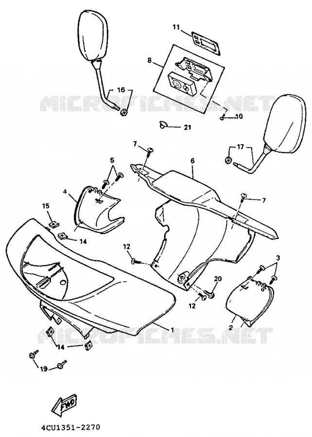 COVER 1 Yamaha SCOOTER 50 1995 EVOLIS  YE50