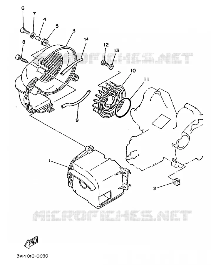 AIR SHROUD Yamaha SCOOTER 50 1995 EVOLIS  YE50
