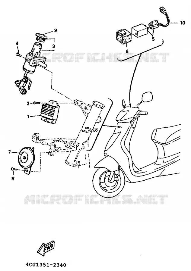 ELECTRICAL 1 Yamaha SCOOTER 50 1995 EVOLIS  YE50