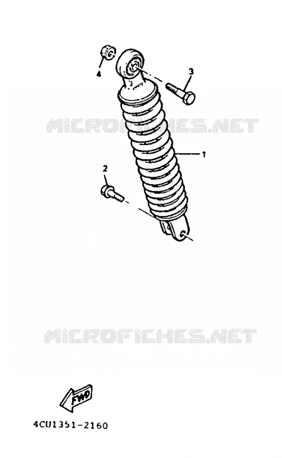 REAR SHOCK ABSORBER Yamaha SCOOTER 80 1995 ZEST  YE80